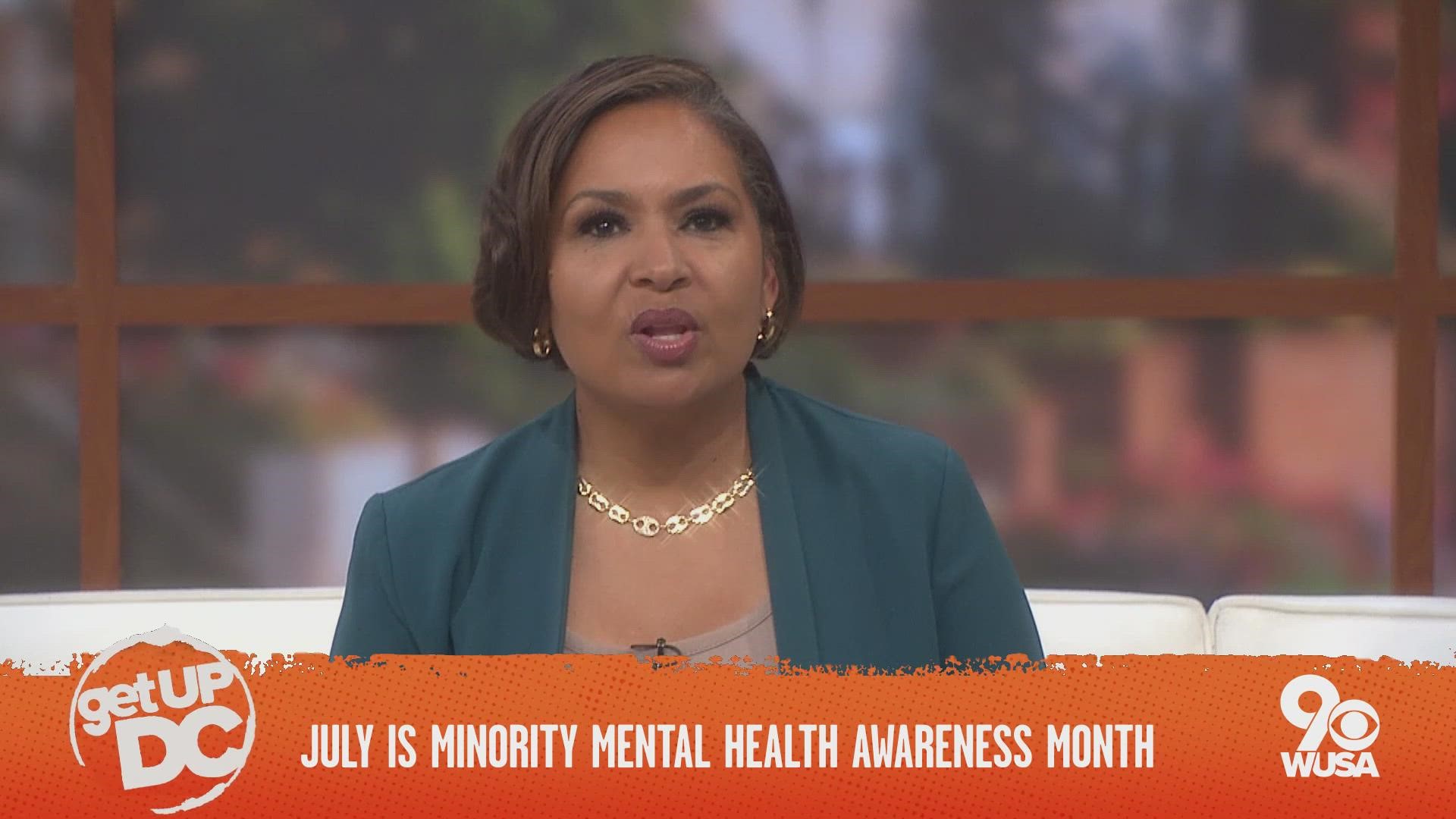 WUSA9's Allison Seymour sits down with Dr. Kali Cyrus, a licensed psychiatrist to discuss the importance of Minority Mental Health Awareness month.