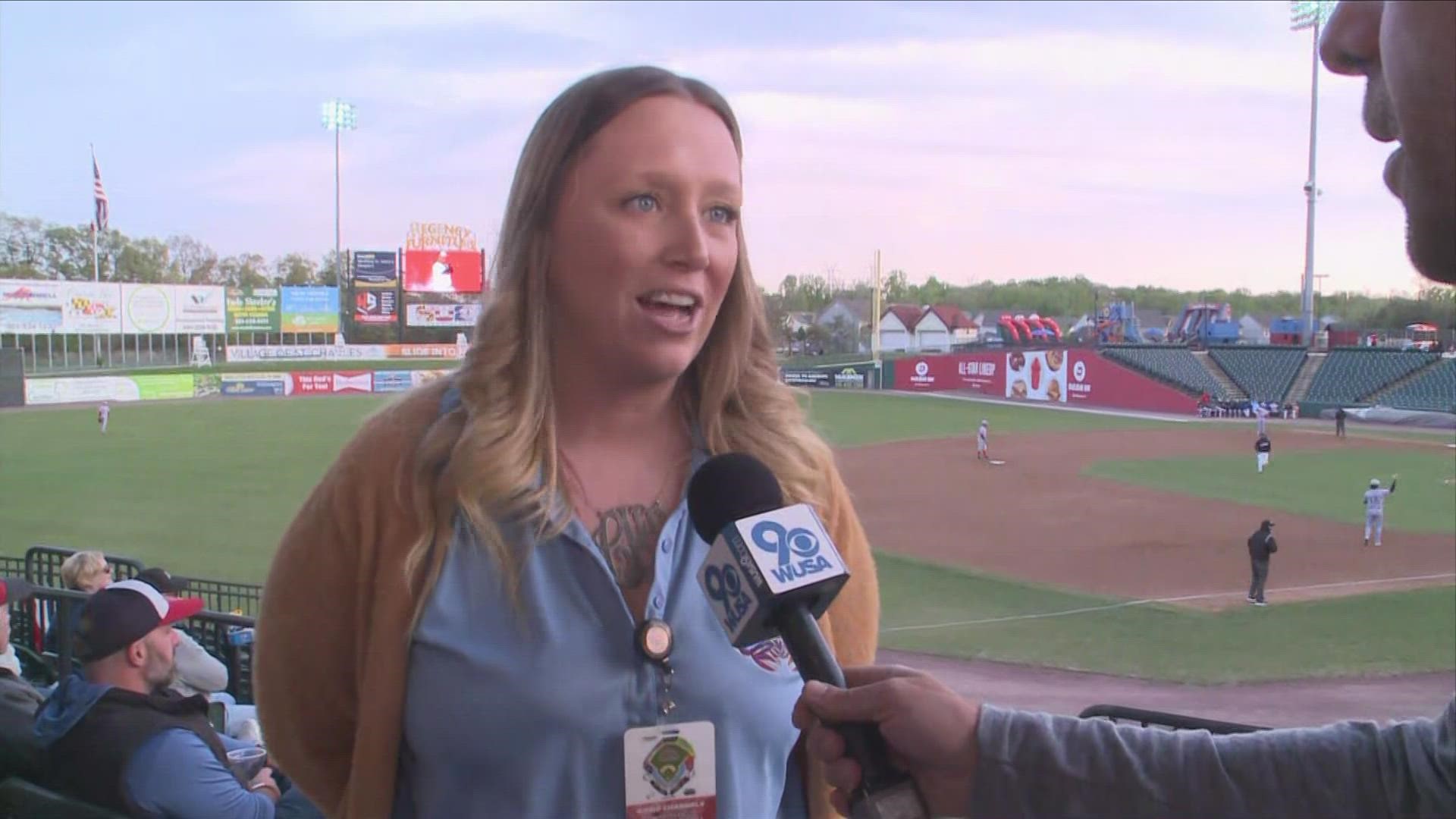 Courtney Knichel, the general manager of the Maryland Atlantic League of Professional Baseball team based in Waldorf.