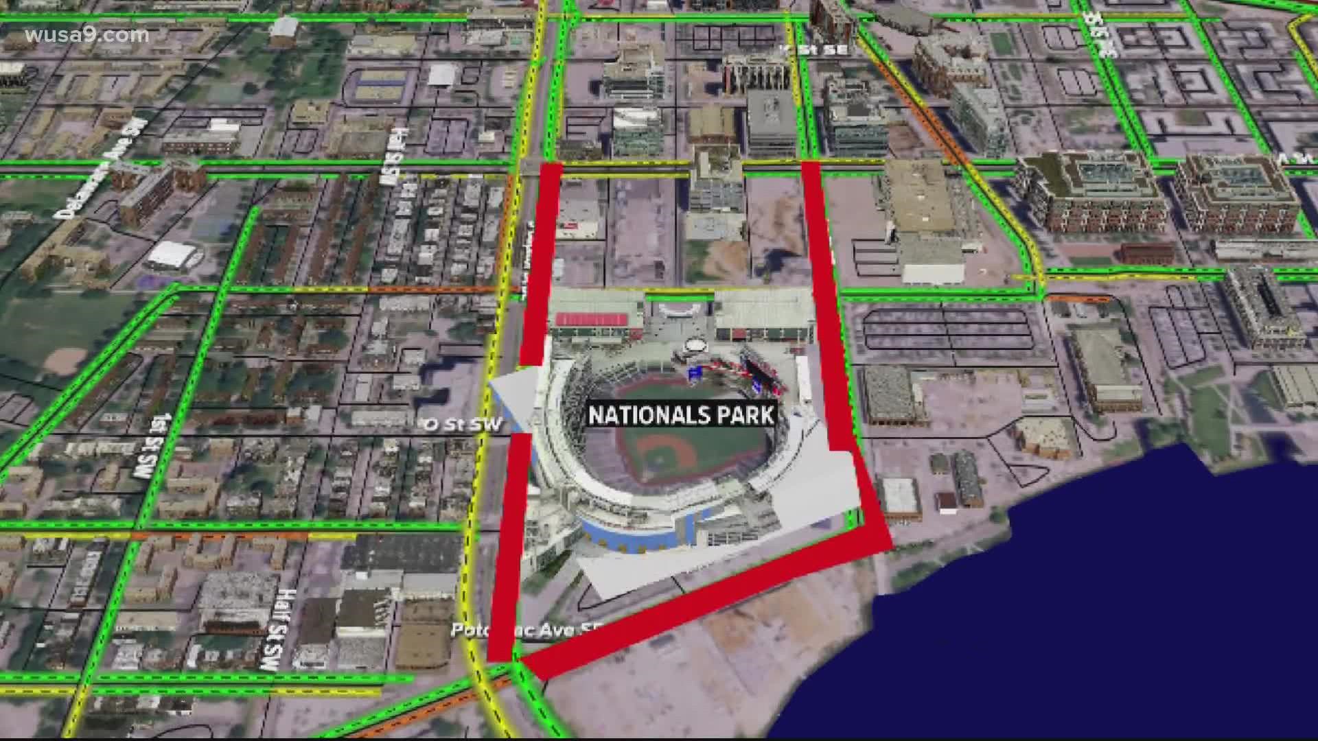 Parking and traffic restrictions for Nationals games