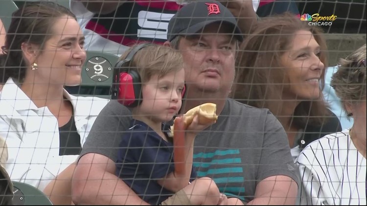 Kid loses hot dog at White Sox game