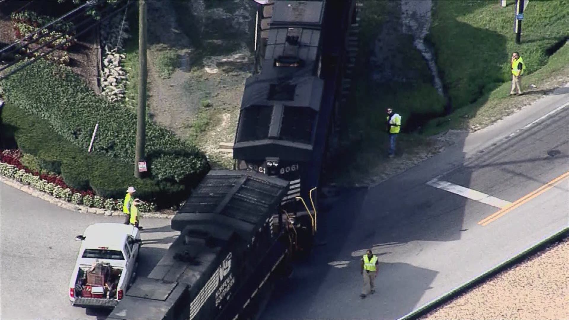 The 5600 block of Industrial Road was closed in both directions in Springfield because of the derailment, officials say.