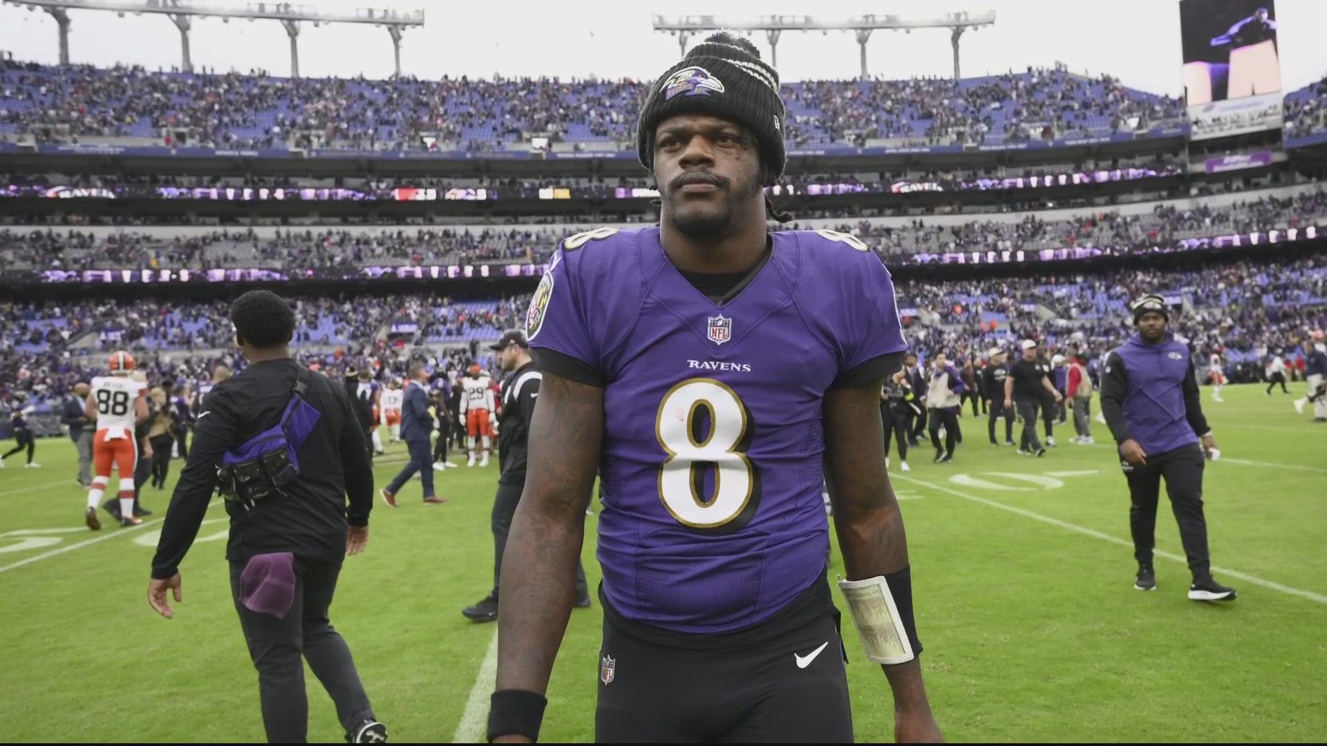 Lamar Jackson said Monday he has requested a trade from the Baltimore Ravens, saying the team “has not been interested in meeting my value."