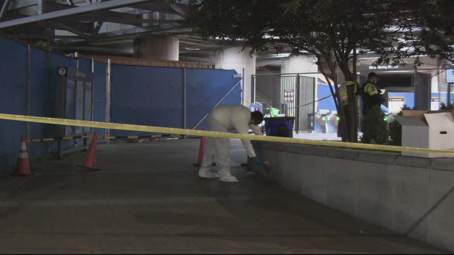 The victim, who has only been identified as a Metro contractor, was taken to an area hospital for help.
