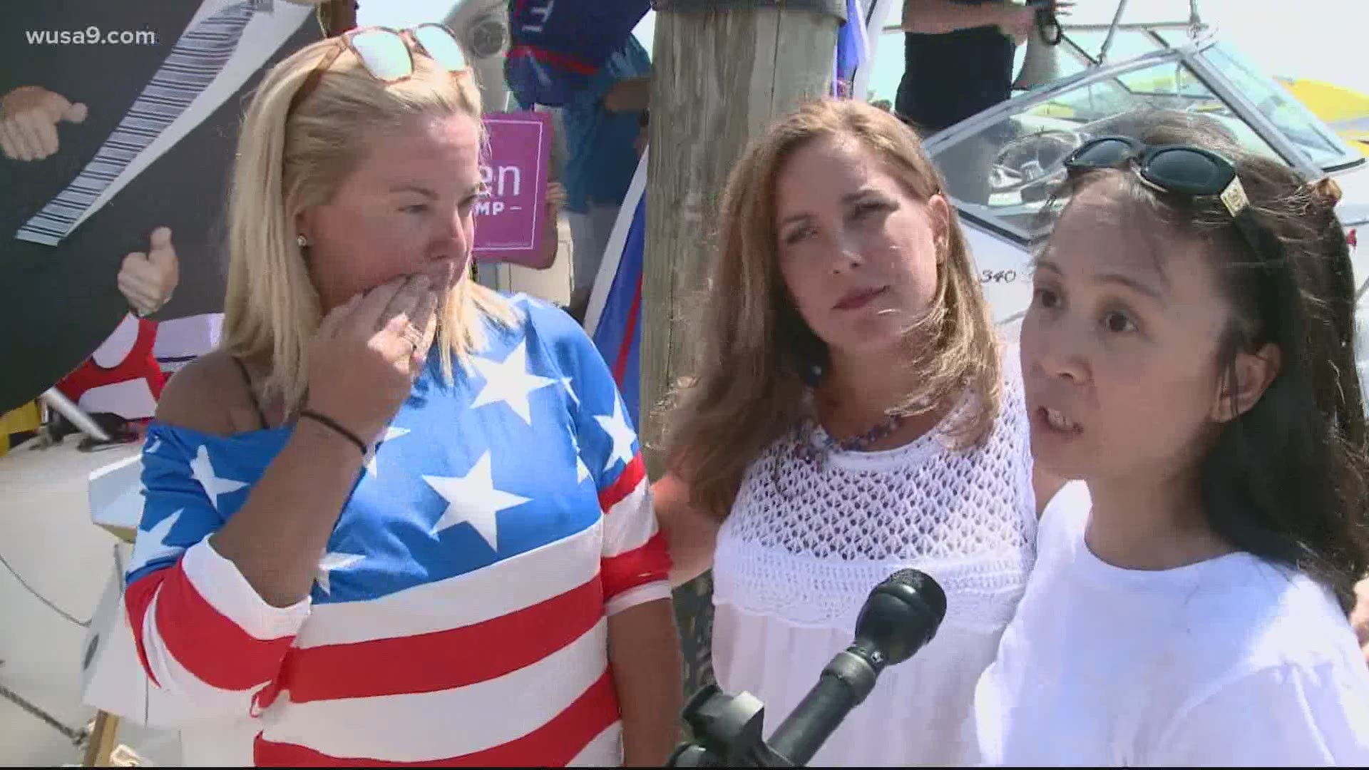 Hundreds of boats paraded down the Potomac this afternoon to show their support for President Donald Trump’s 2020 reelection campaign.