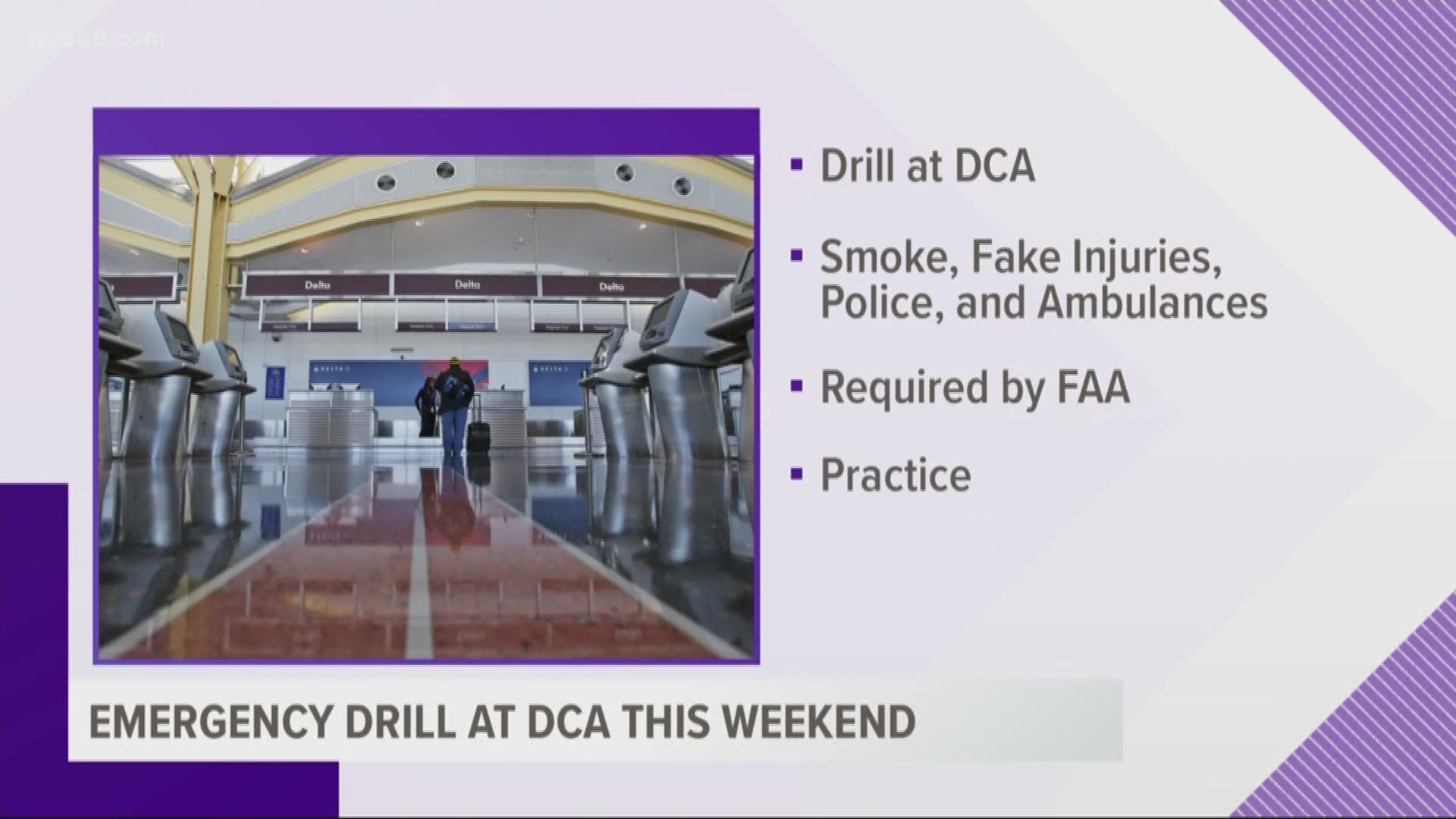 Don't panic - it's just a drill this weekend at Reagan National Airport.