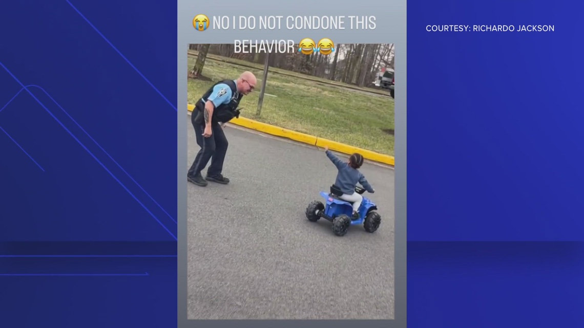 Viral Moment: Toddler's playful encounter with officer lights up the internet