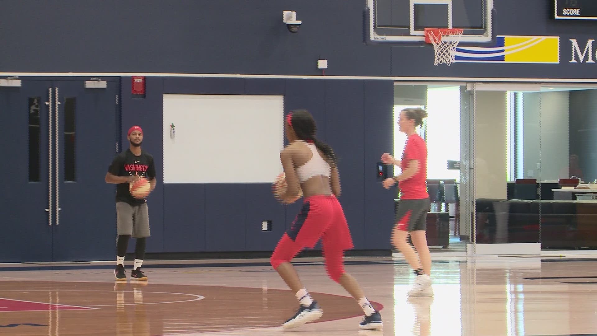 The WNBA Finals are underway and tonight the Washington Mystics are taking on Las Vegas in the semifinals. It's game 1 of a best of five series. Our Mike WIse caught up with the team before they hit the court.