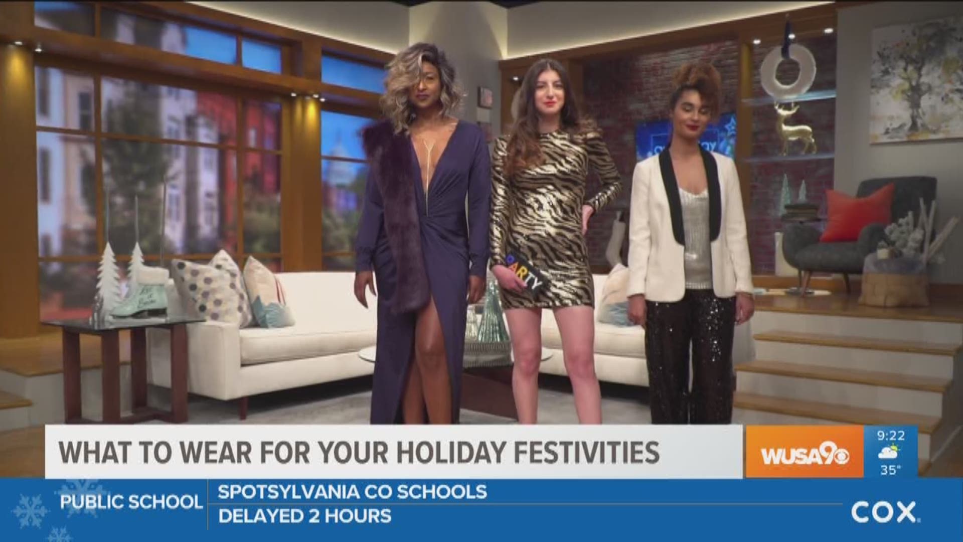 Michele Lee Clements, stylist with Elevated Style Studio shares on-trend outfits to wear for the upcoming holiday festivities.