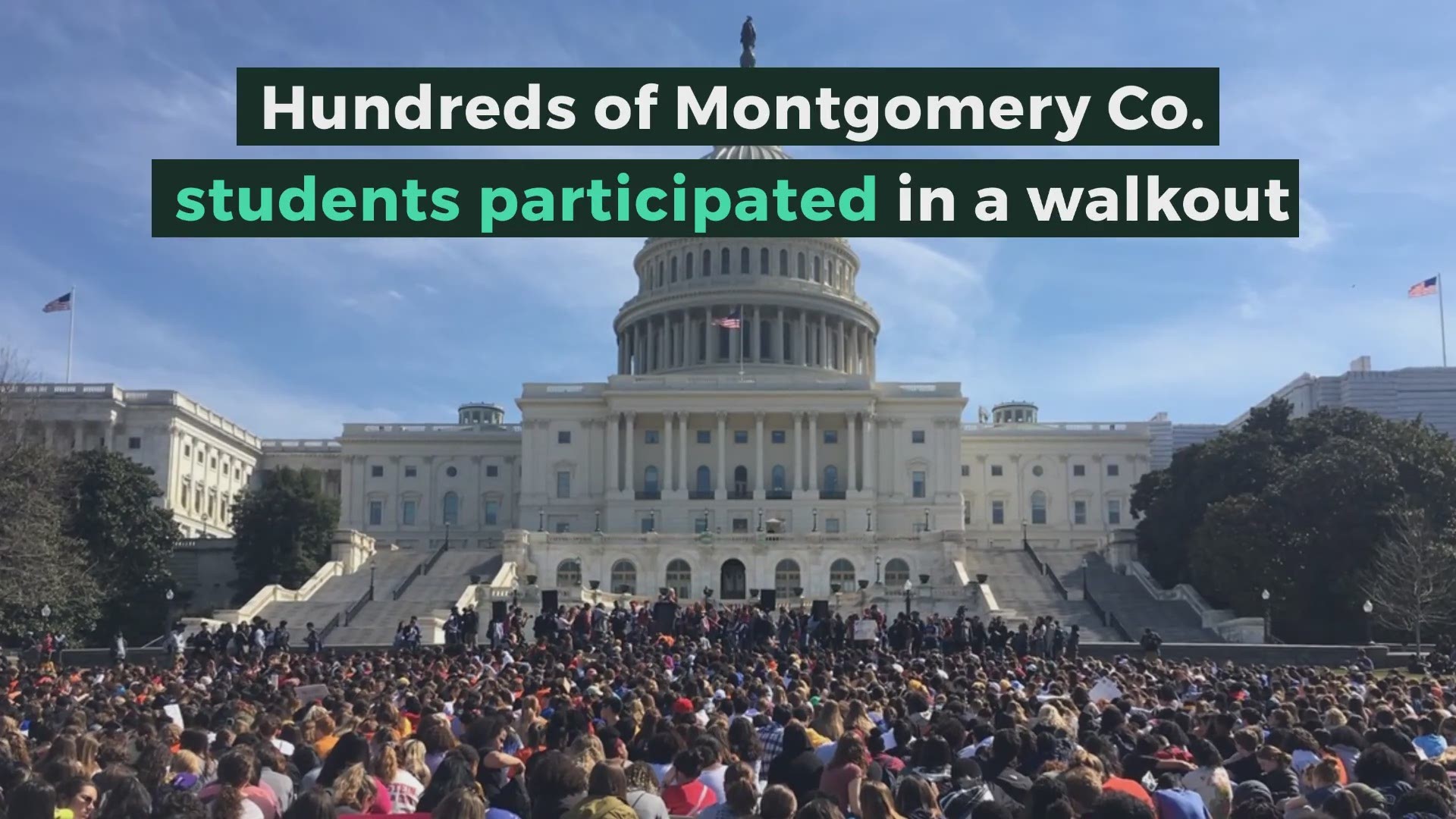 Students from Montgomery Co. who participated in a walkout for stricter gun laws said “This is not a moment. This is a movement.”