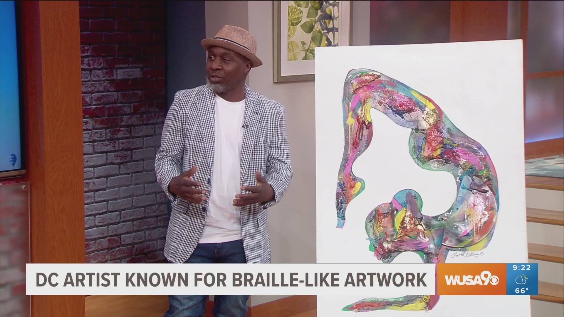 DC-based artist Reggie Gillumo showcases his famous Braille-like artwork and tells Kristen and Ellen the story behind the inspiration.