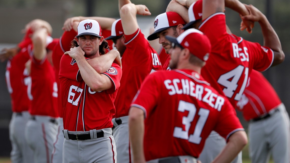 Download American Baseball Pitcher Stephen Strasburg Happy Wallpaper