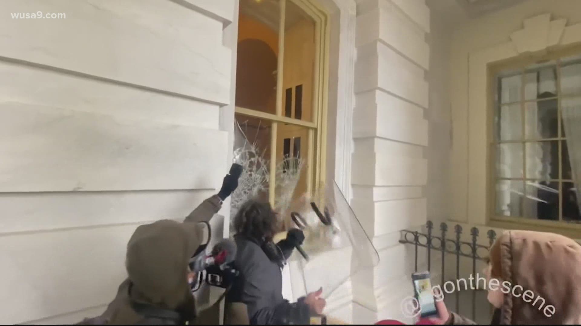 Three new clips released to WUSA9 and other media organizations appear to show Proud Boys preparing to storm the U.S. Capitol building on January 6.
