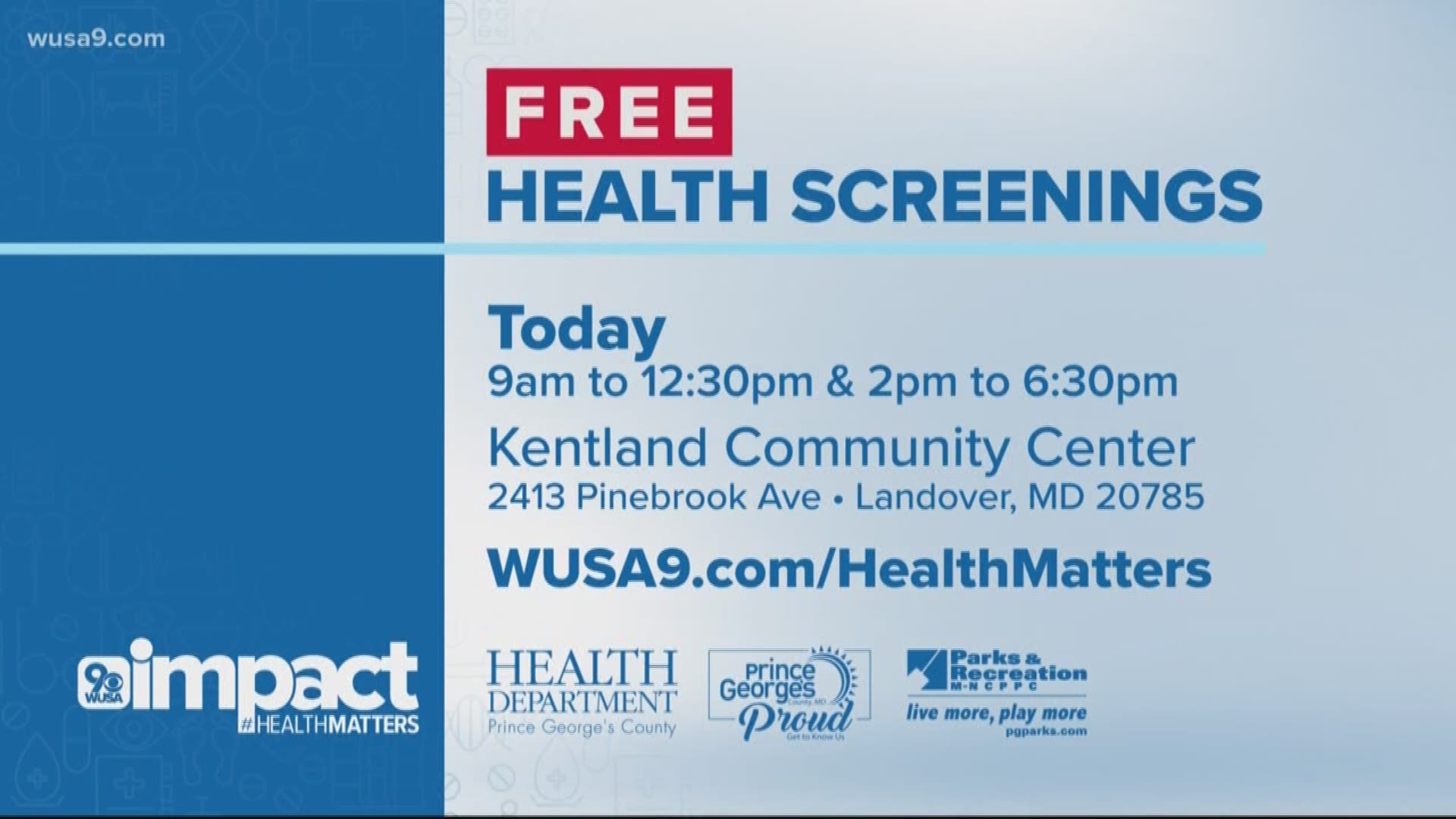 It's time to put your health first. And WUSA9 is here to help!