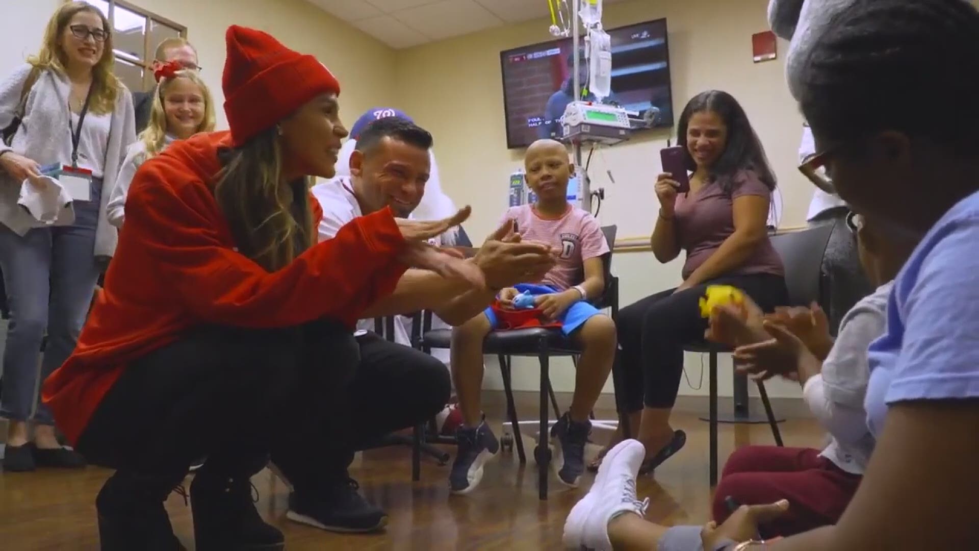 Parra visited the hospital just days before the team headed to Houston for the World Series.