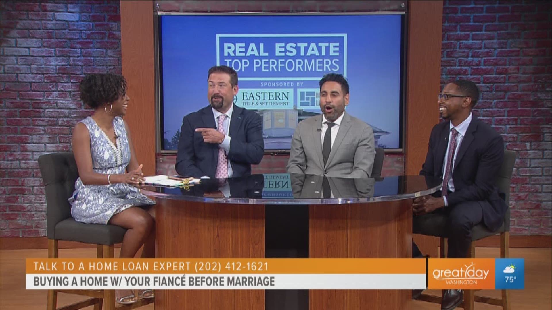 The Real Estate Top Performers weigh in on buying a home with your mate before you get married.  Markette gets the pros and cons from Josh Greene of Eastern Title & Settlement, Lou Vivas of Keller Williams Capital Properties, and Sean Watson of The Mortgage Link.  To reach Sean for home financing inquiries call (202) 412-1621.  To reach Lou for homebuying inquiries send an email to lou@vivathelife.com