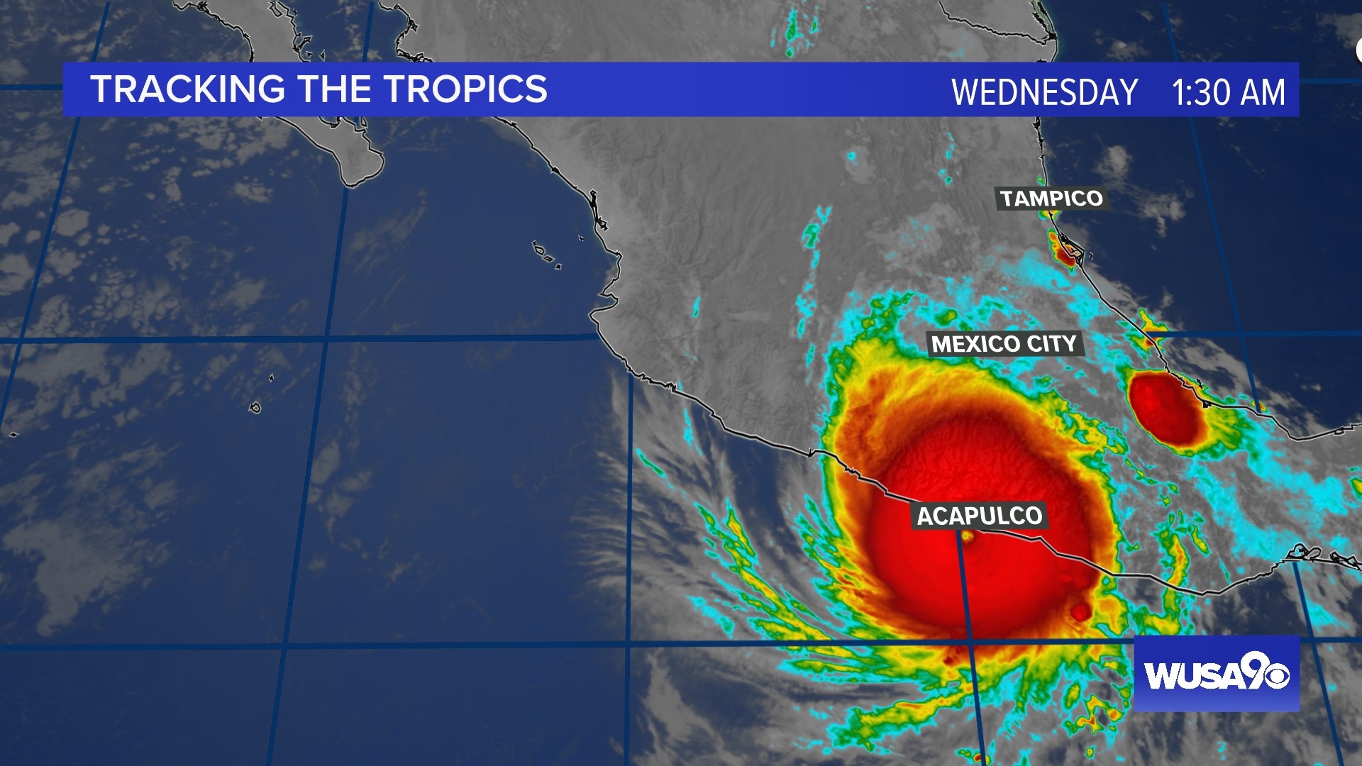 Hurricane Otis made landfall near Acapulco, Mexico about 1:25 a.m. October 25, 2023.