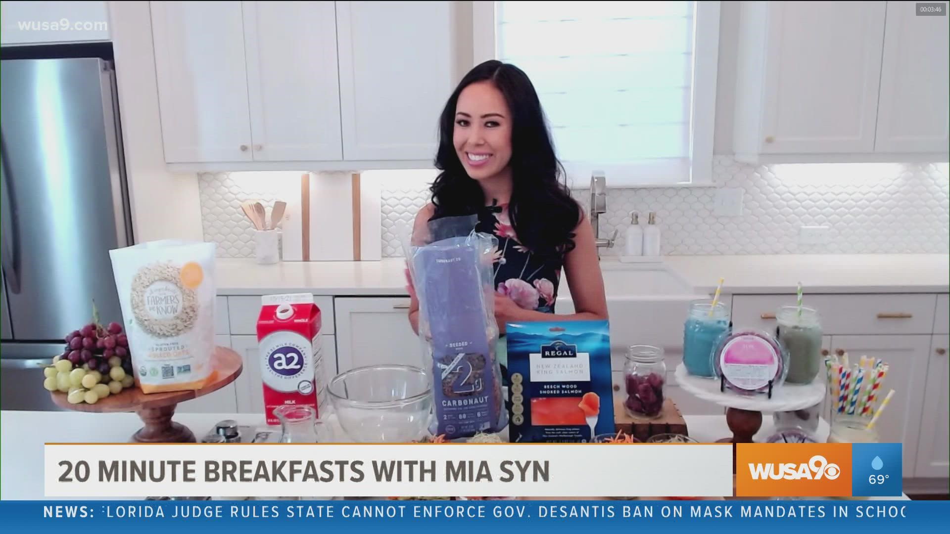 Mia Syn, MS, RD shows Marc how you can have a nutritious breakfast without long prep times.