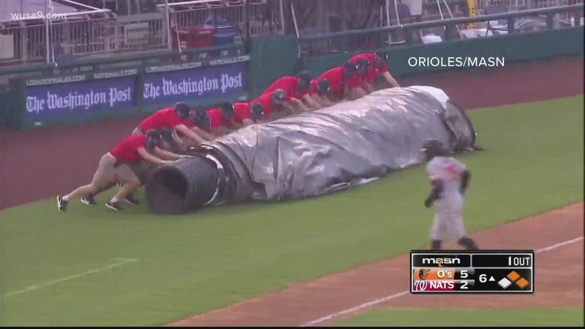 The Nationals' grounds team is beaten by tarp, Most DC Thing