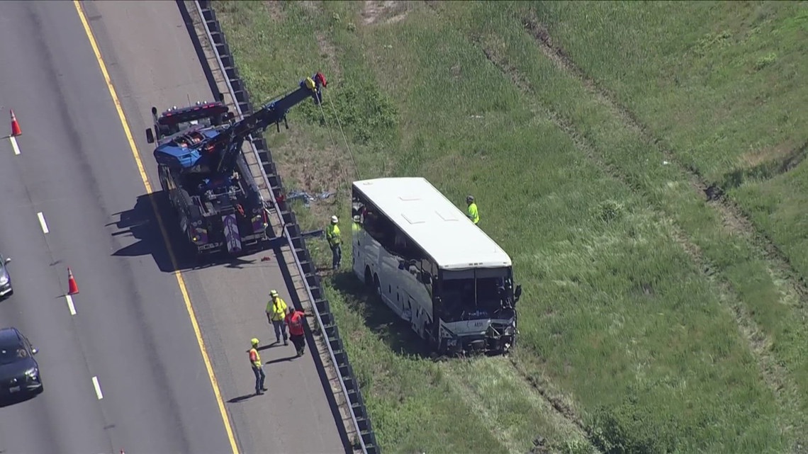 7 and 13-year-old among five people killed in Stafford County bus crash Police say the bus failed to slow down and cr...