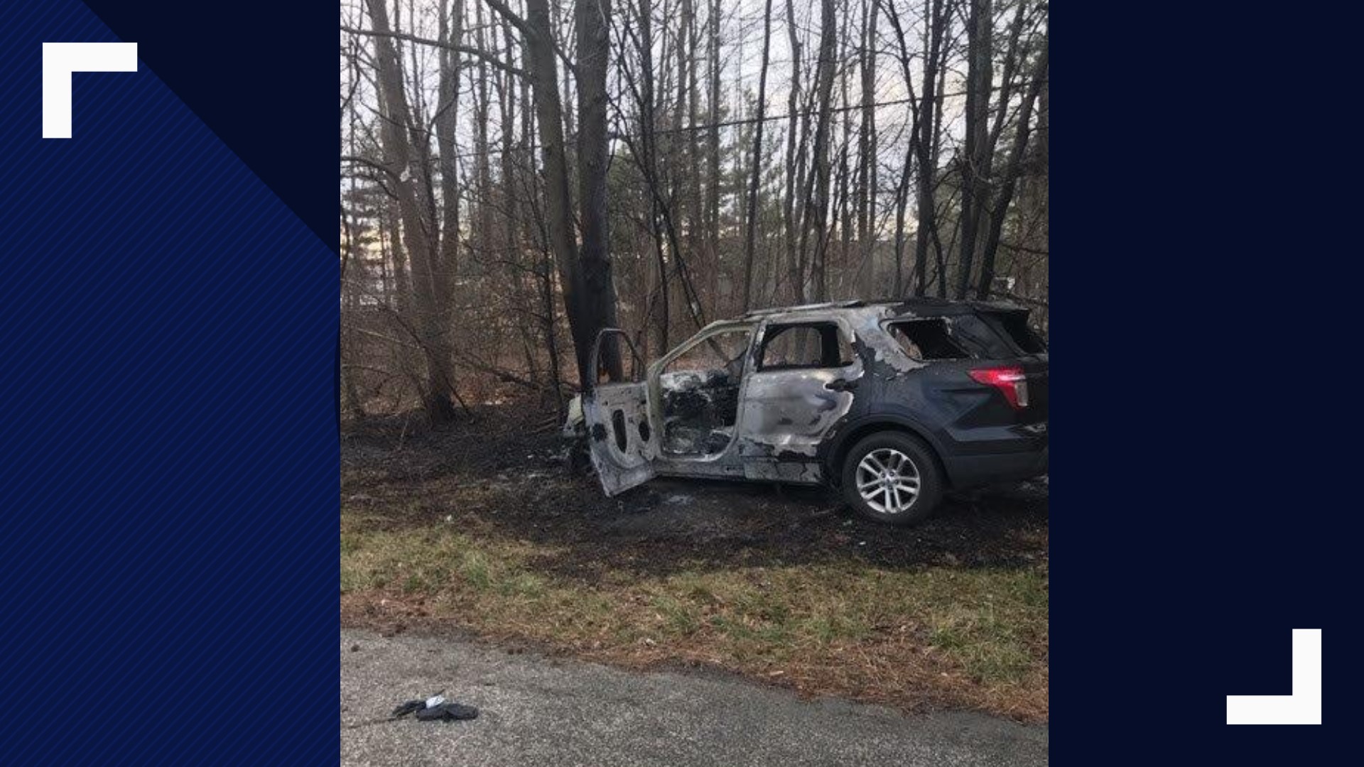 Officers rescue woman trapped in burning car while transporting ...