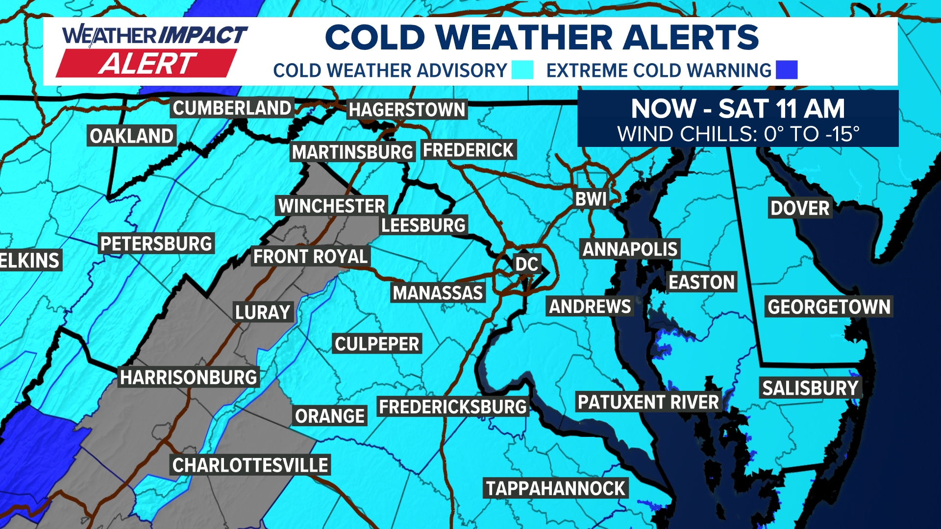 DC area weather | Jan. 31, 2025 - Arctic cold through Monday morning ...