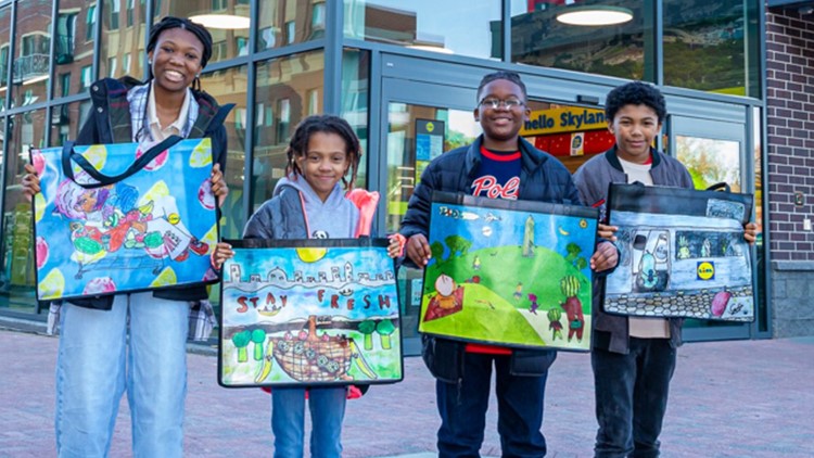 DC student artists design special Lidl shopping bags