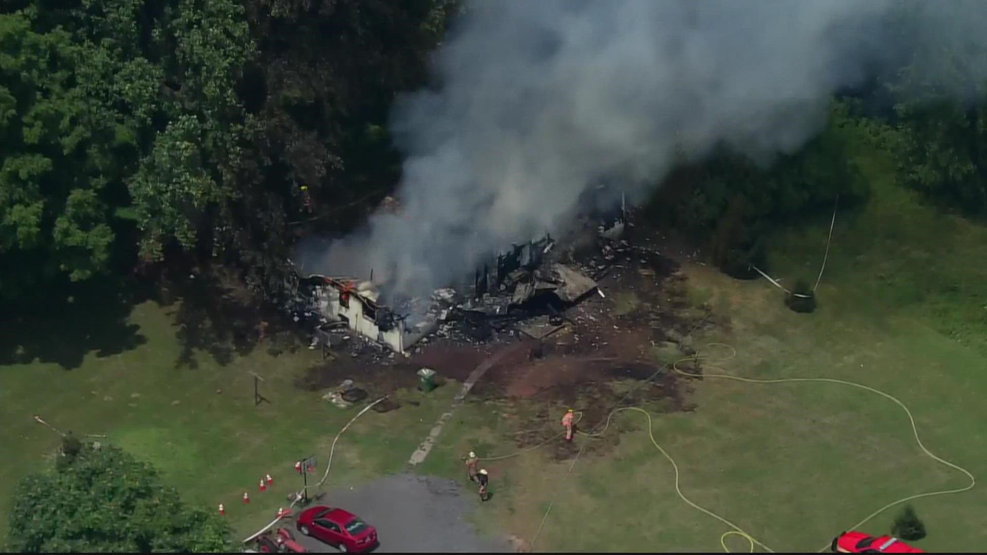 Investigators say the fire started in the home's kitchen.