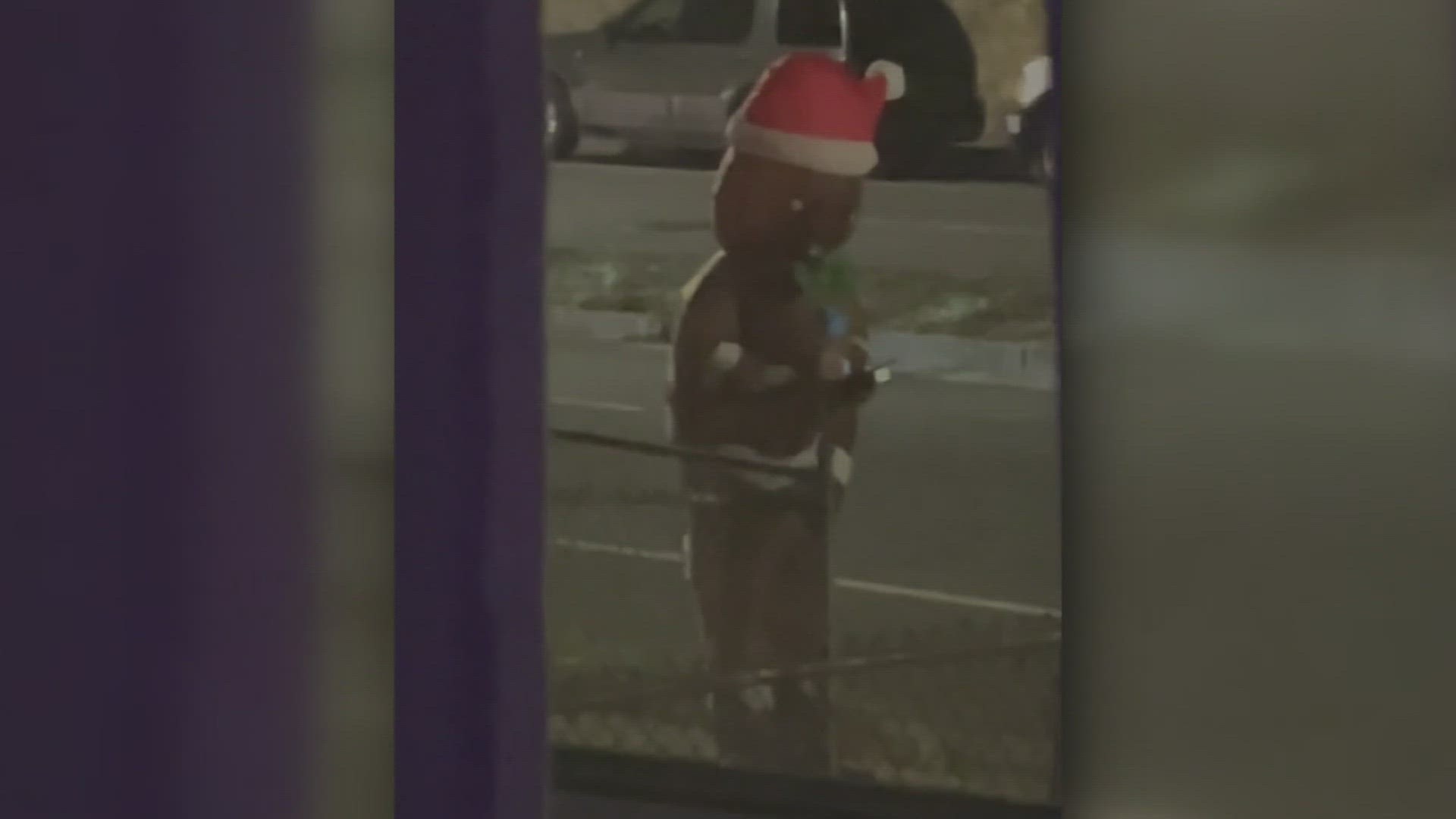 One man says the gingerbread man tried to open his front door. Another person told WUSA9 he was just standing outside her window.
