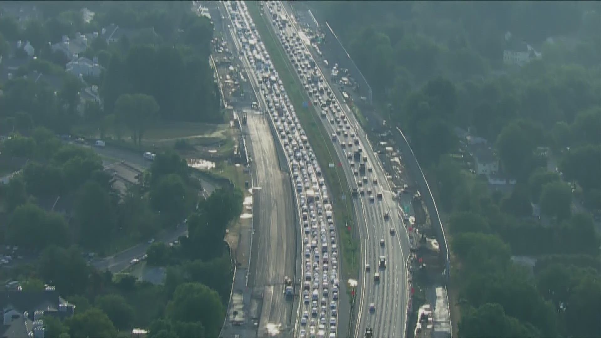 I-66 accident at Route 123 in Fairfax