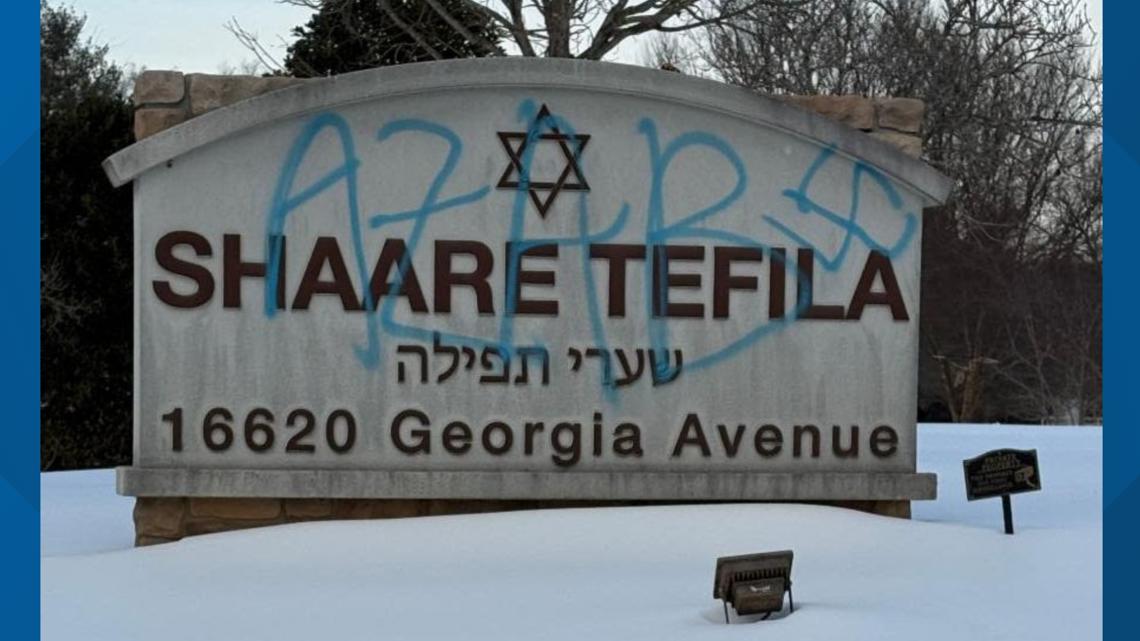 Maryland synagogue vandalized with swastika, police announce investigation