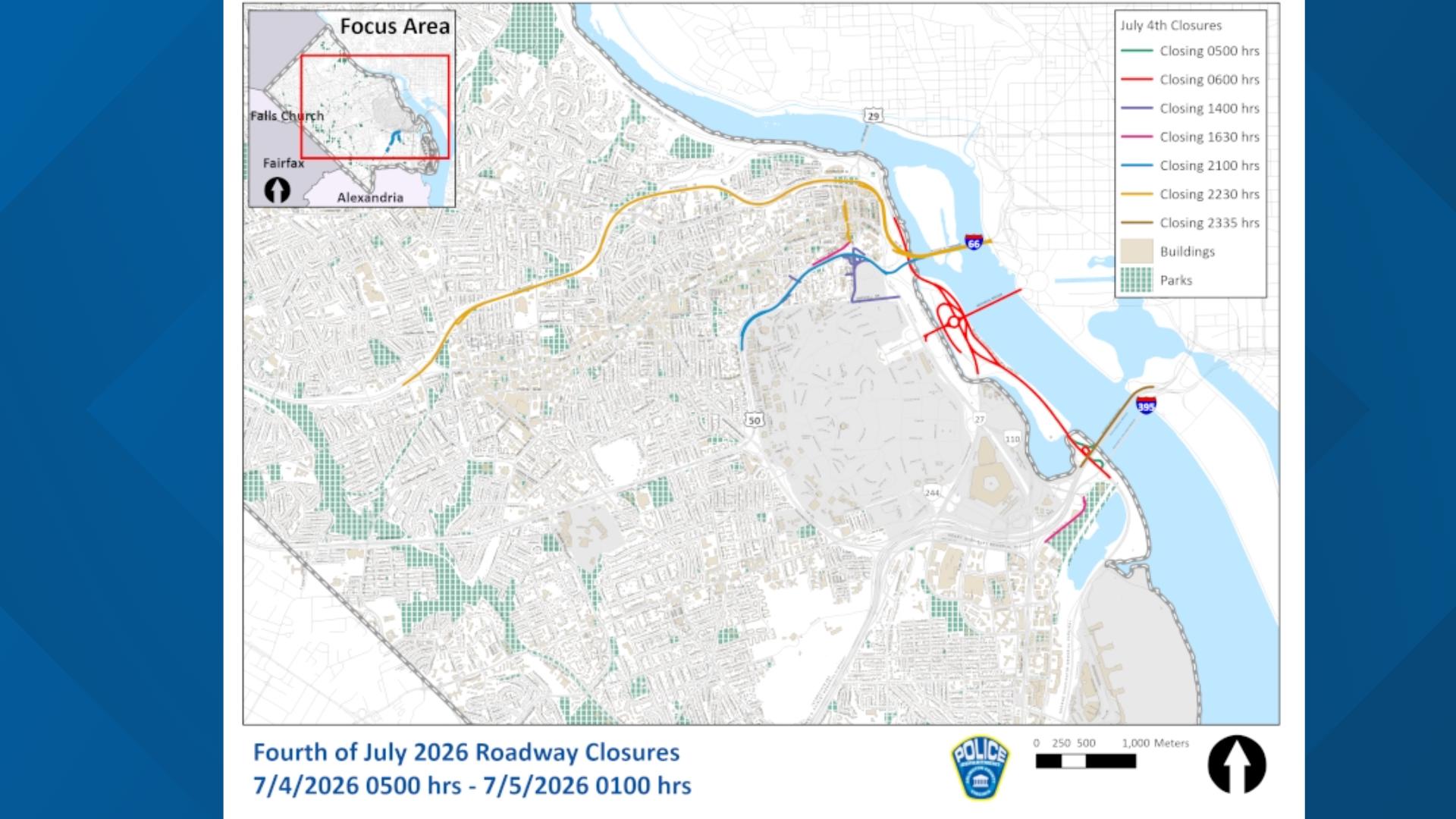 Planned road closures in Virginia for Fourth of July | wusa9.com