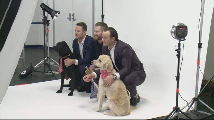 Players and pups team up for Caps Canine Calendar