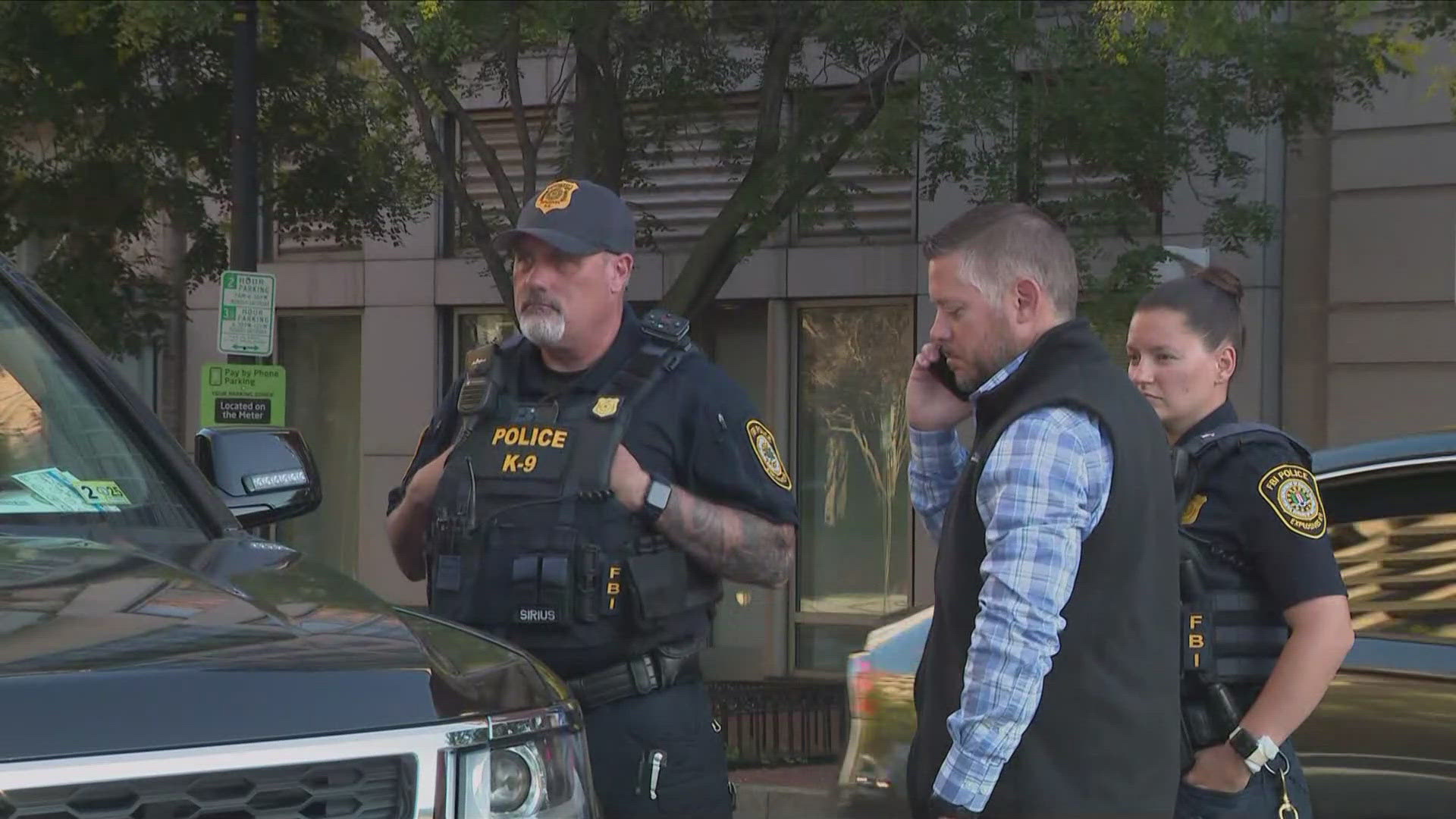 The area around the courthouse was shut down for several hours Wednesday morning.