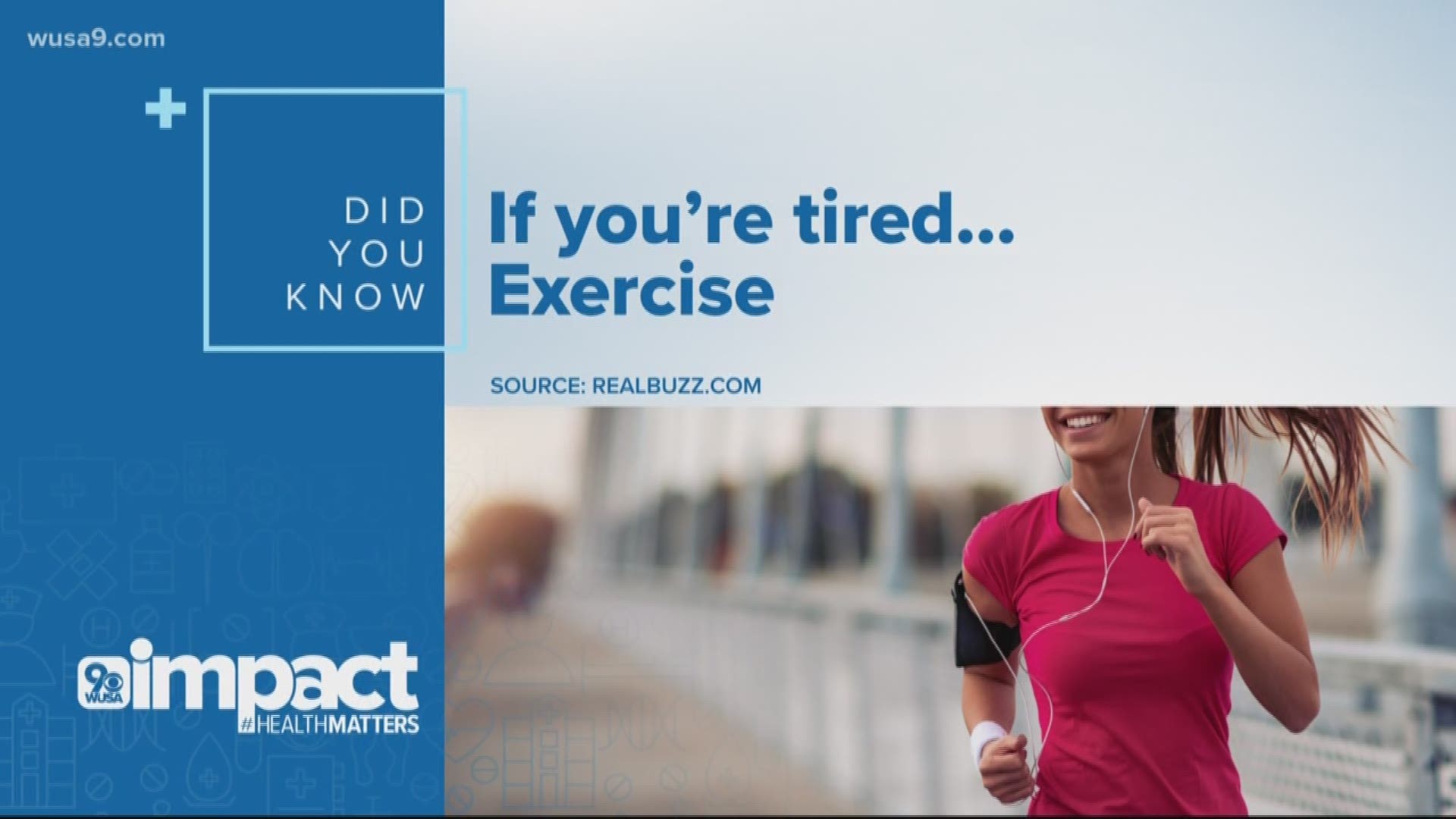 A study published in Medicine and Science in Sports and Exercise found that levels of fatigue and depression improved after a 30-minute session of moderate exercise.