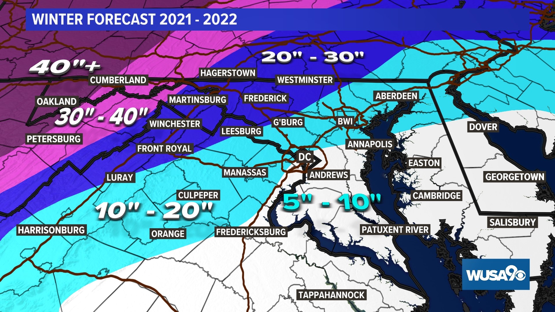 How much snow will DC, Maryland and Virginia get this year?