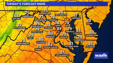 A terrific Tuesday with low humidity