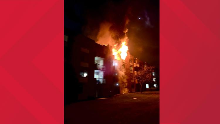 Baby transported to hospital after fire in three-story apartment in ...
