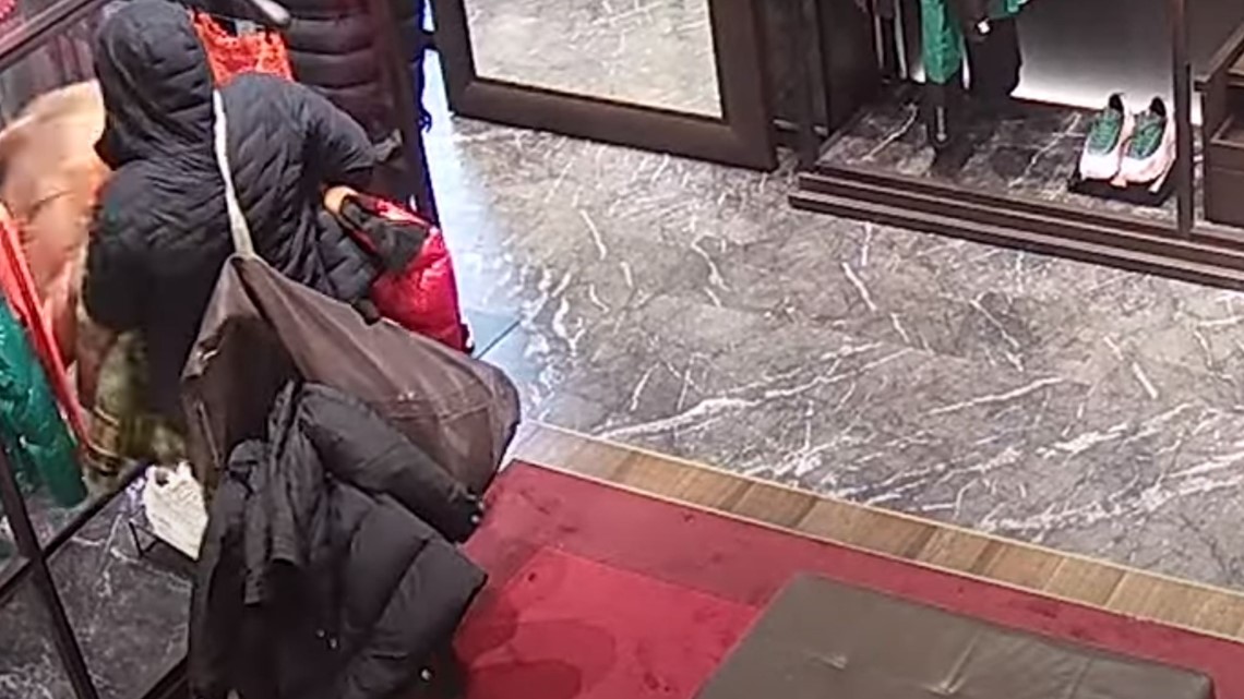 盗贼在摄像头中被捕，偷走了价值45000美元的冬季大衣