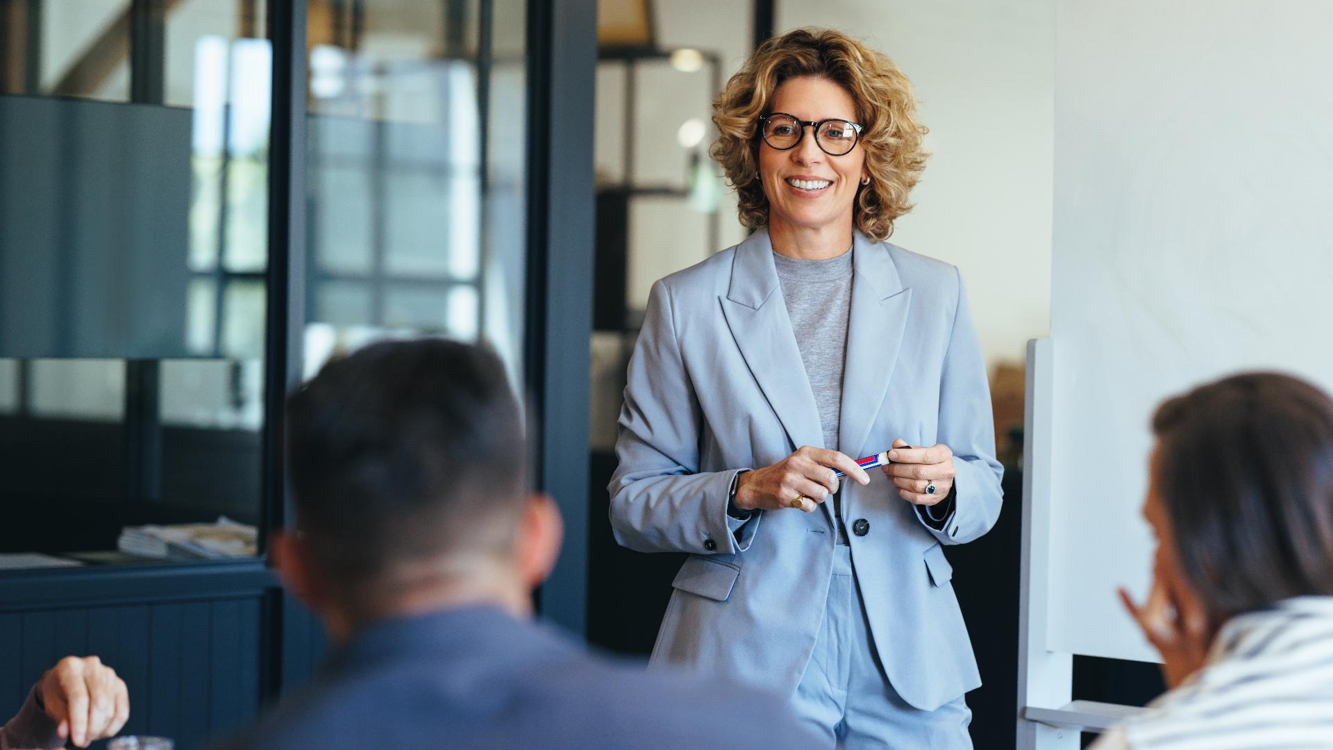 Keynote speaker Meg Rivera gives advice to help leaders find their footing during uncertain times.