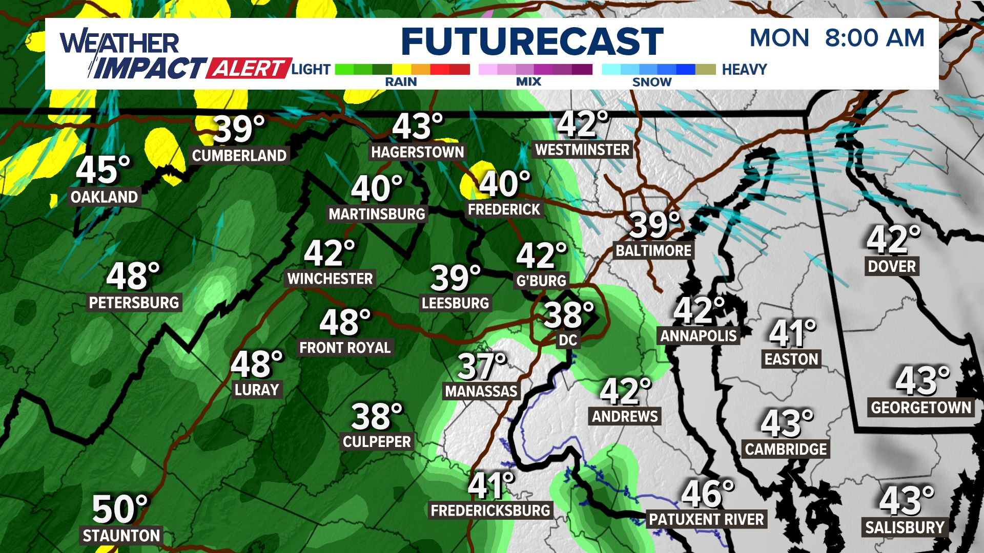 Rain to impact morning commute across DMV | wusa9.com