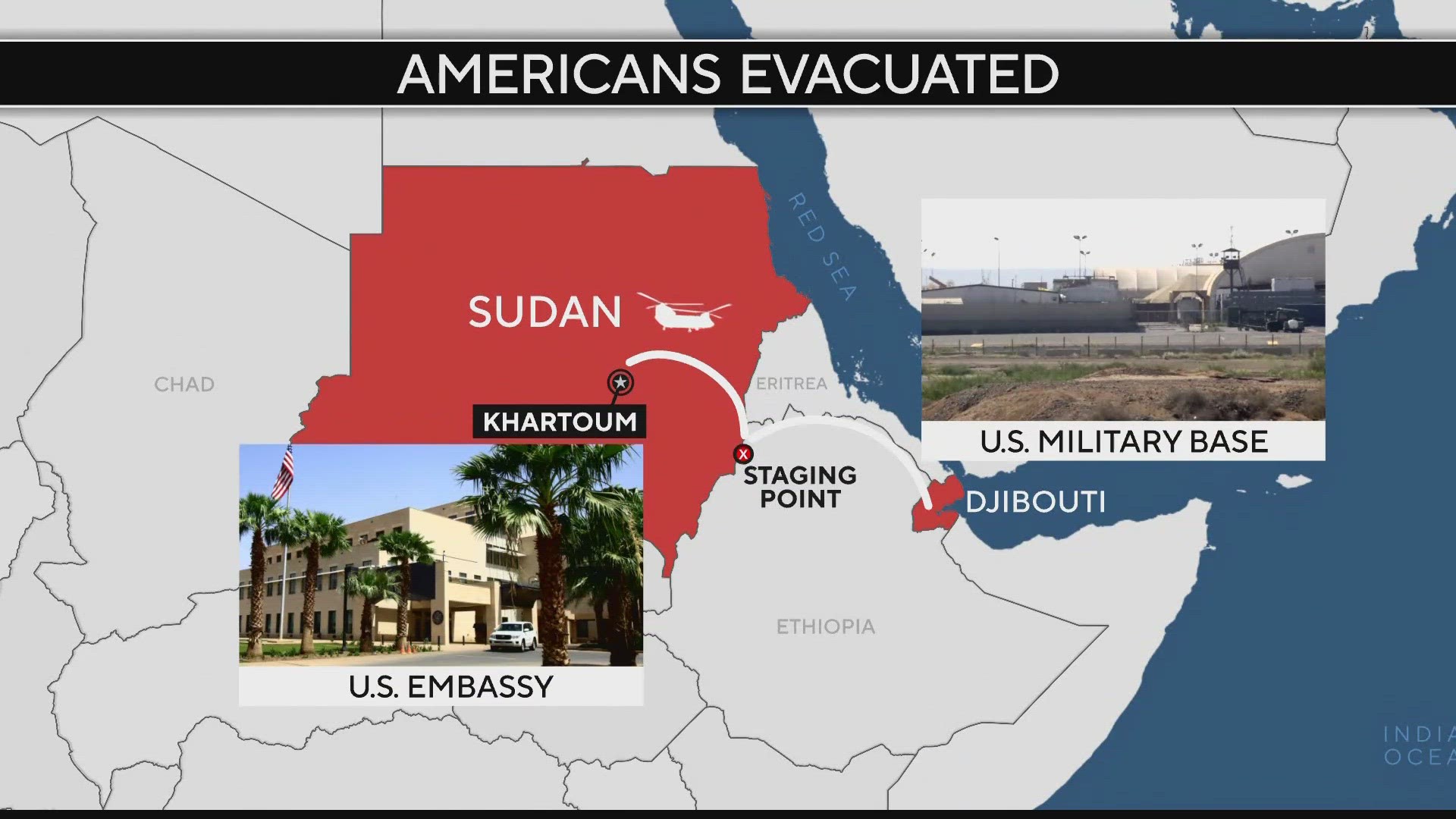 A U.S. military mission got the embassy workers out of Sudan as the country teeters on the brink of civil war.