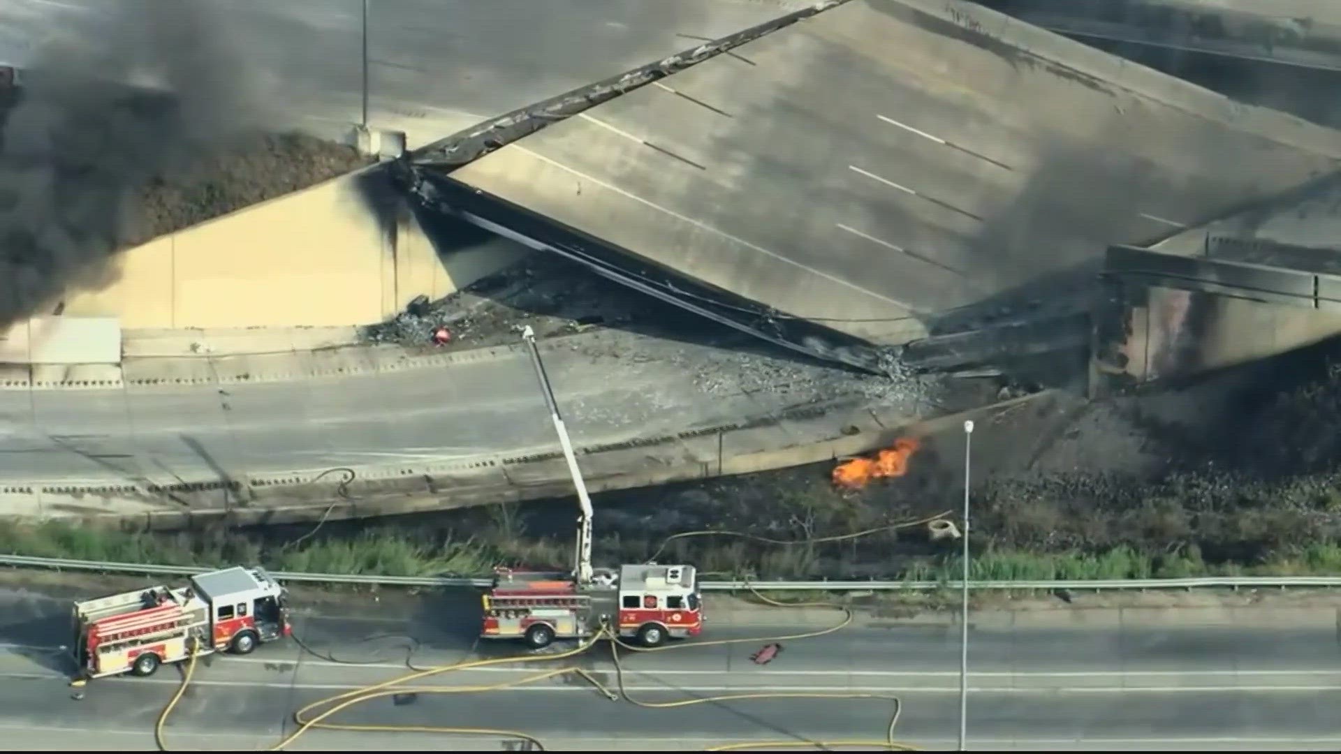 Drivers began longer commutes Monday after an elevated section of Interstate 95 collapsed in Philadelphia a day earlier following damage caused by a tanker truck car