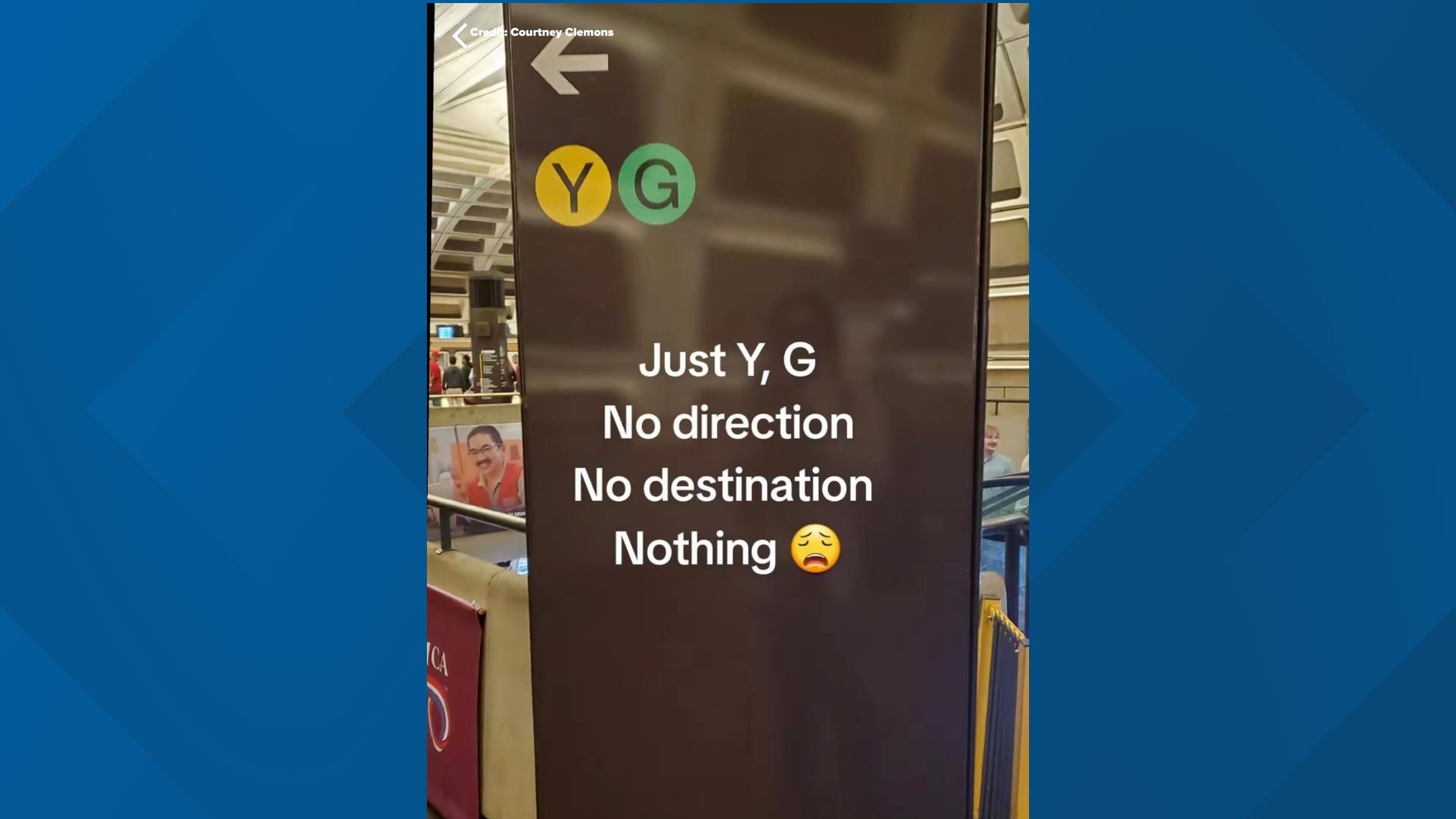 Riders react to new signs at L'Enfant Plaza Metro Station | wusa9.com