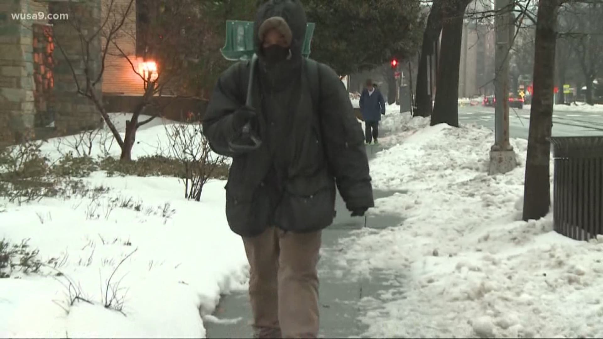 Some sidewalks have not been cleared from this past weekend’s snow storm.