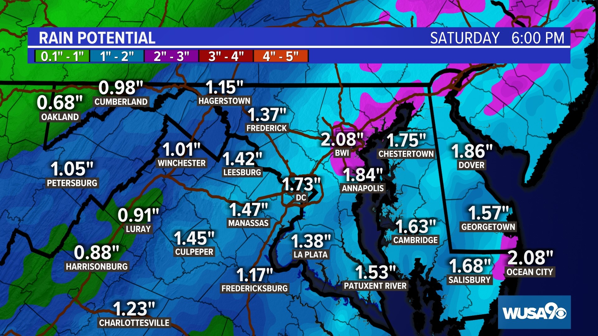 A period of heavy rain will move through the DMV Saturday morning ...