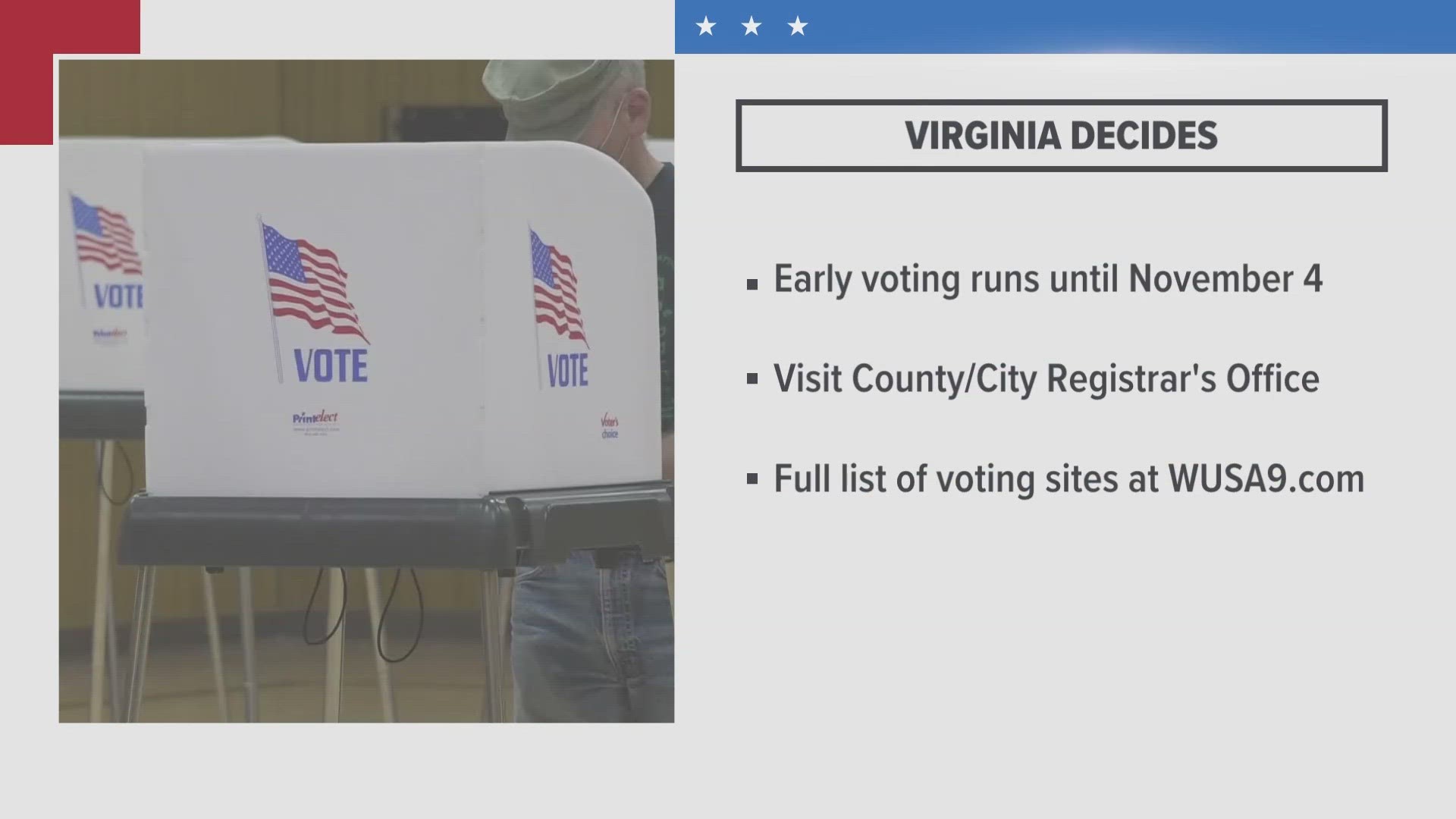 YOU CAN VISIT YOUR LOCAL REGISTRAR'S OFFICE OR A SATELLITE VOTING LOCATION IN YOUR COUNTY OR CITY TO VOTE EARLY.