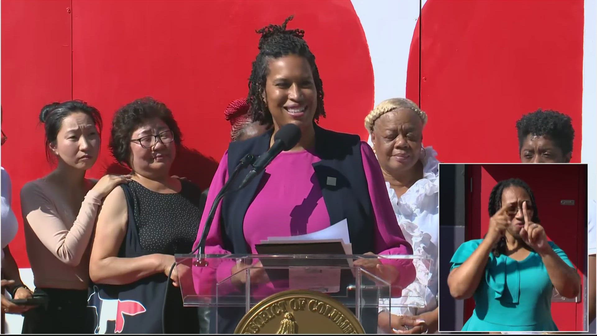 At the event Mayor Muriel Bowser announced that 52 businesses would receive grants for next year, totaling more than 3-point-8 million dollars.