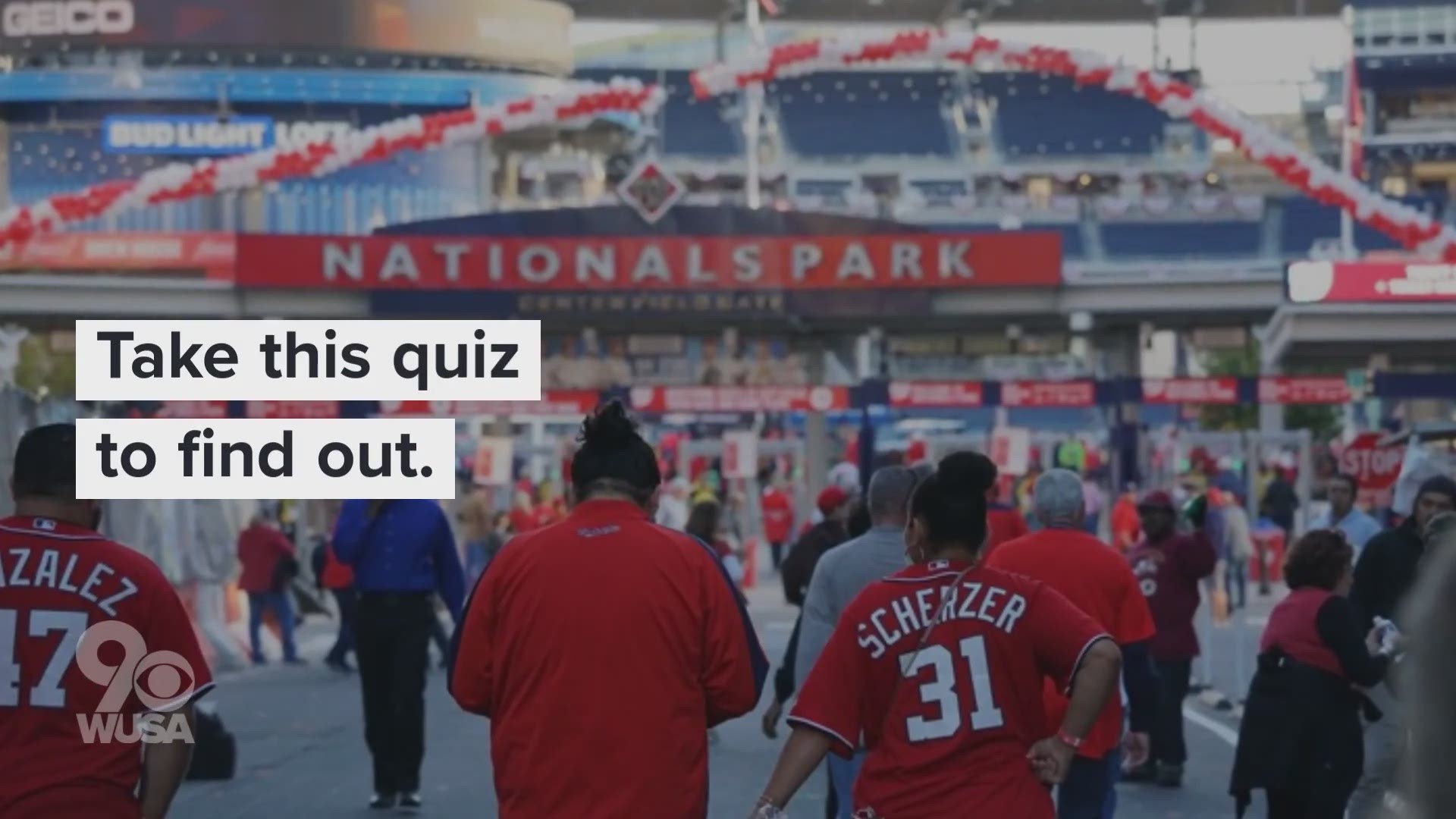 Put your Washington Nationals skills to the test and see if you're a die-hard Nationals fan, or just hopping on the bandwagon.