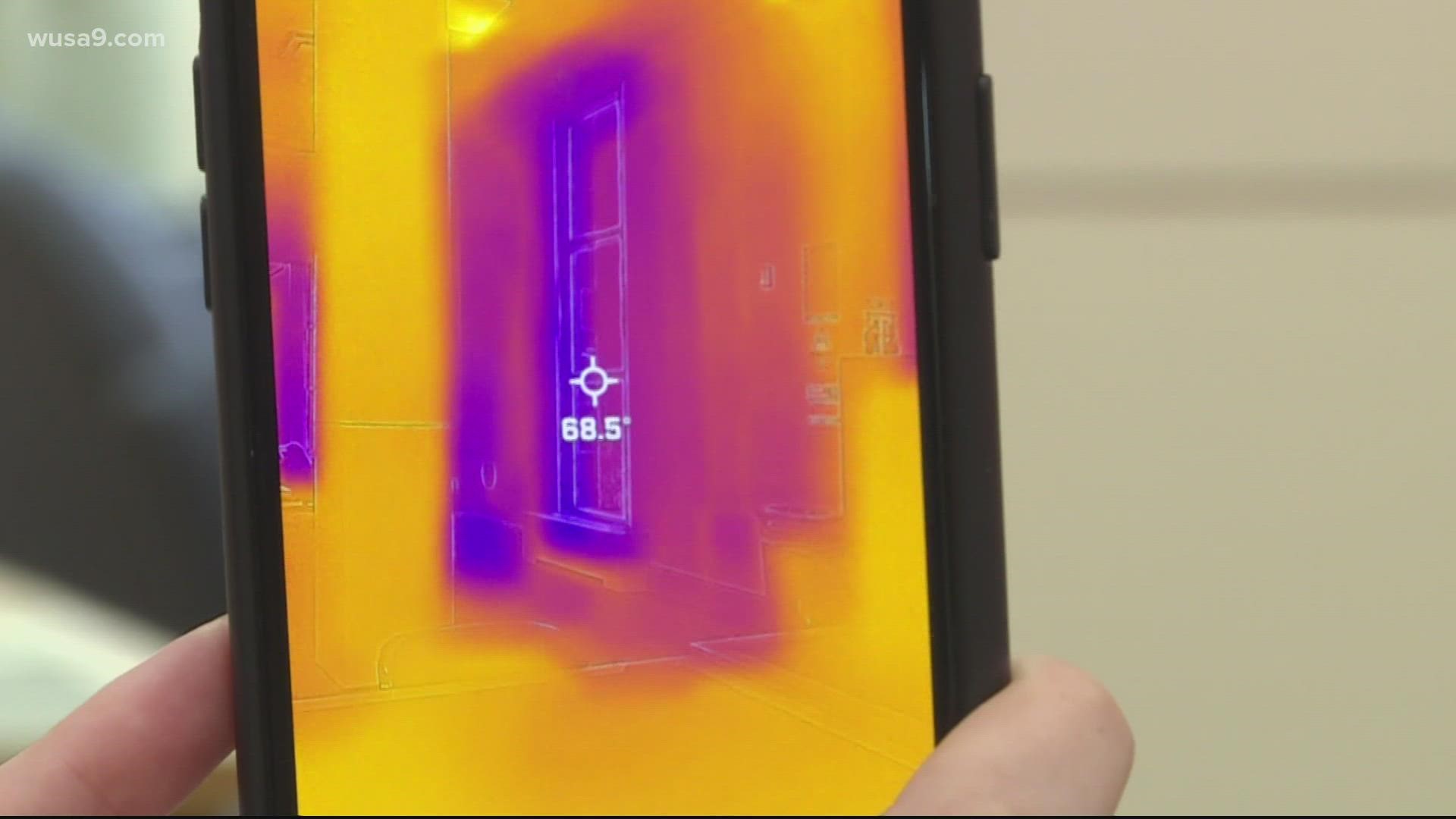 The thermal cameras let you identify potential leaks in your house by showing temperature differences.