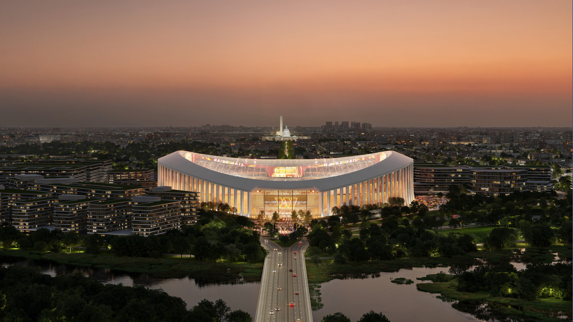 Commanders unveil stadium renderings for massive complex on old RFK Stadium site